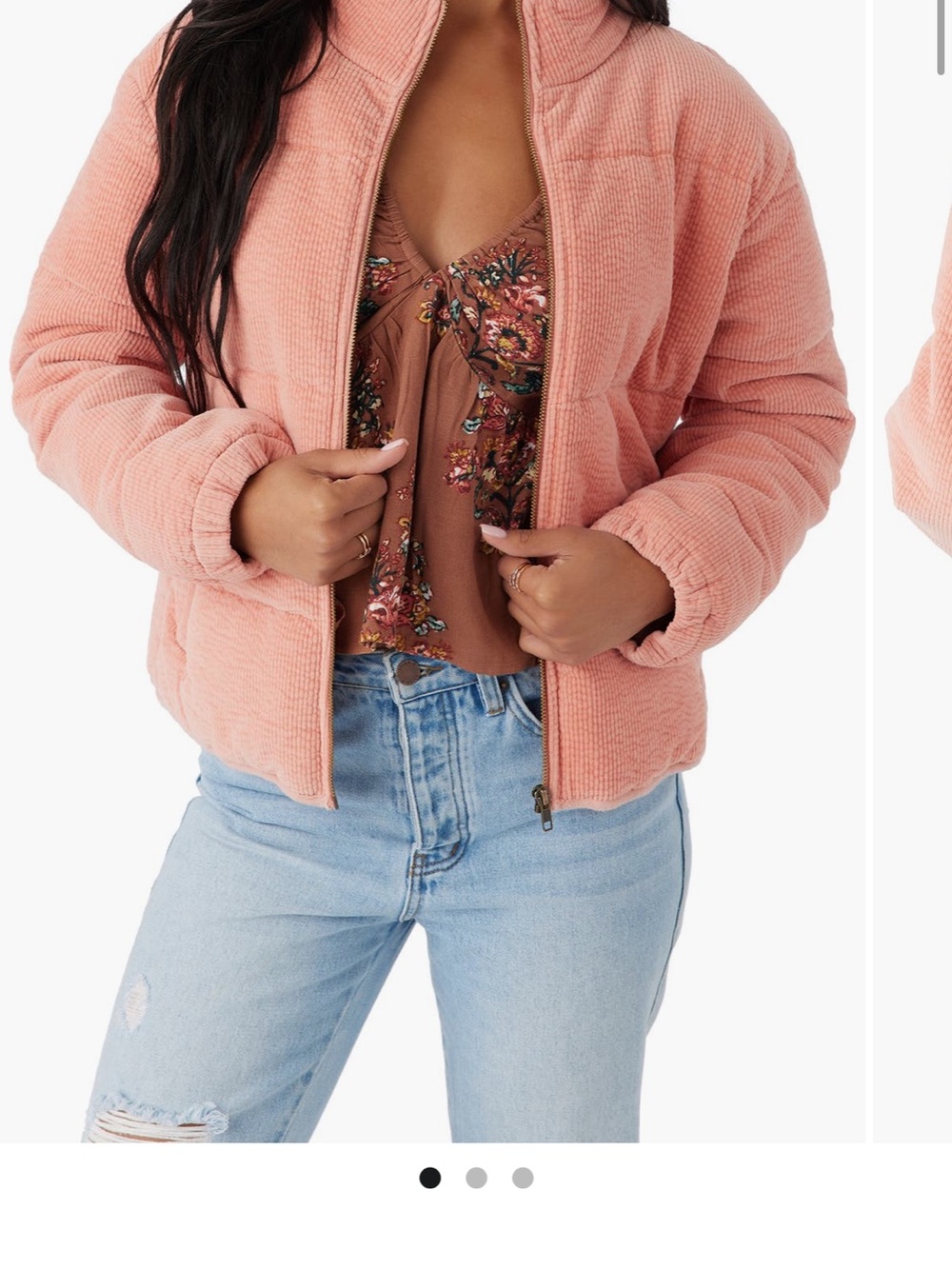 O'Neill Peach Corduroy Teddy Jacket - Women's Zip-Front